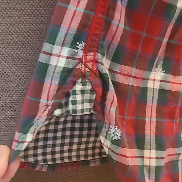 Hatley Red and White Plaid Button Down Shirt Large - Picture 8 of 12